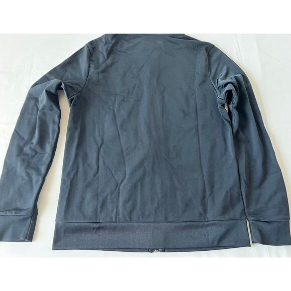 Adidas Track Jacket Women’s Size Medium Full Zip Black White Stripes Pockets - Picture 7 of 7